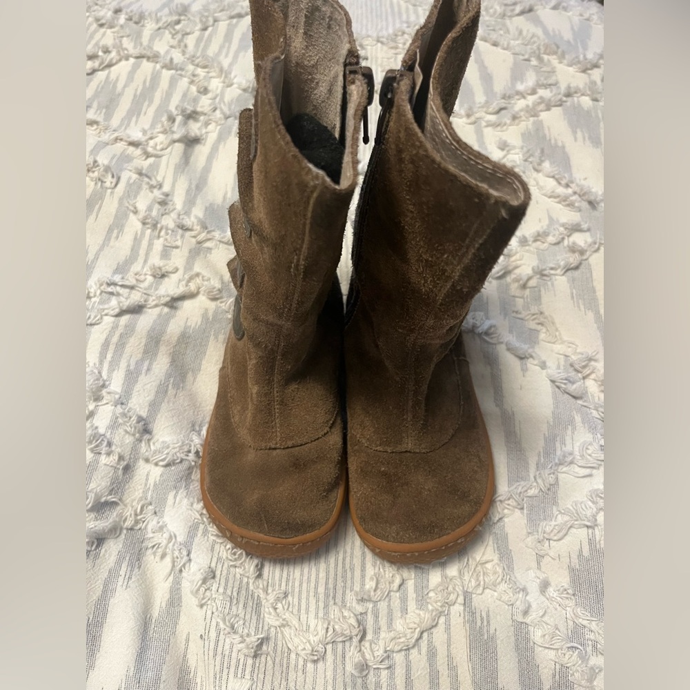 Livie and Luca brown suede calf height boots size 9
